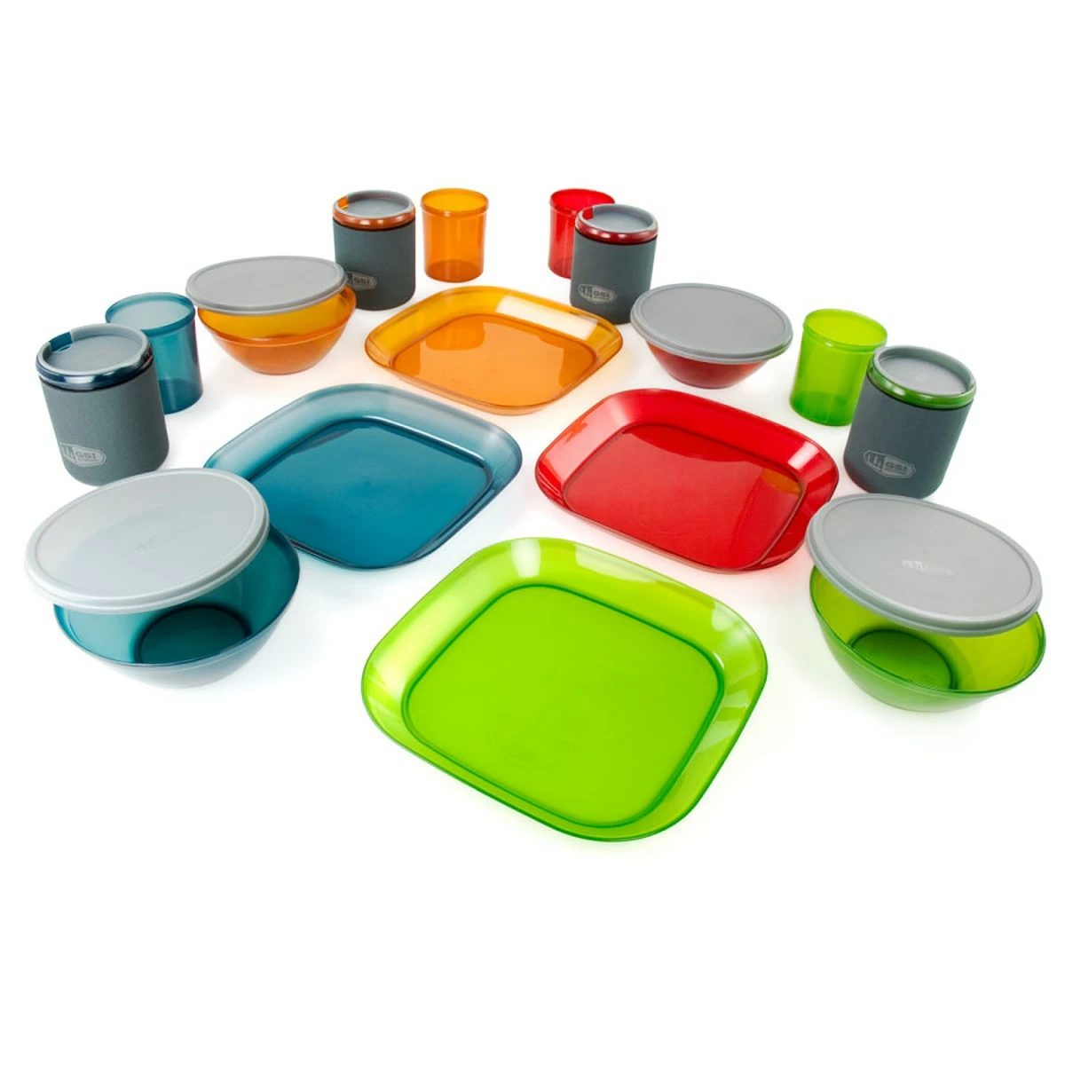 GSI Outdoors Plates & Bowls Infinity Deluxe Tableset 4 Person 1 GSI Outdoors Plates & Bowls Infinity Deluxe Tableset 4 Person